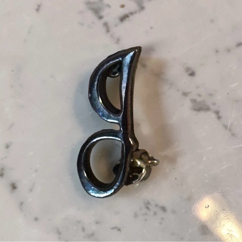 Vintage Sterling Silver RedEnvelope J Initial Pin Brooch New in Box